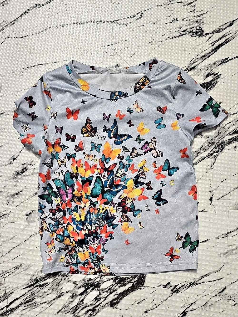 Butterfly Print Short Sleeve Tee